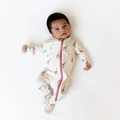 Giraffe Zippered Footie