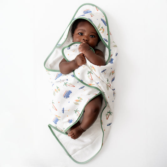 Surfboard Hooded Towel Set