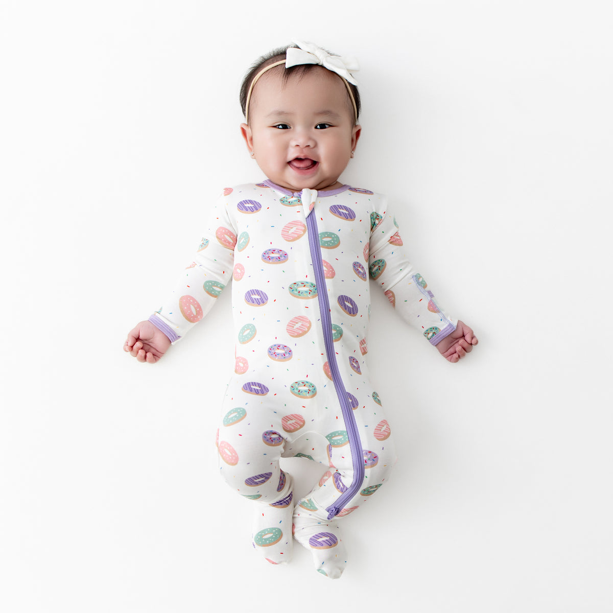Donuts Zippered Footie