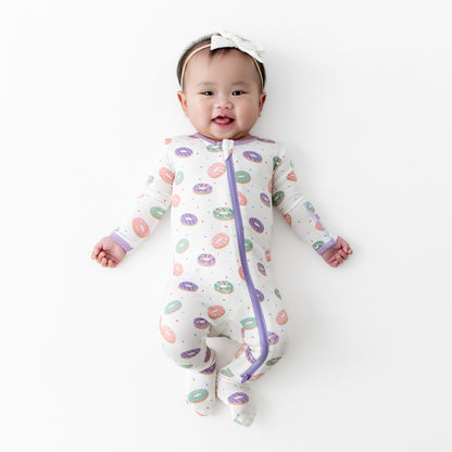 Donuts Zippered Footie