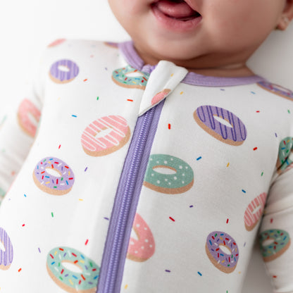 Donuts Zippered Footie