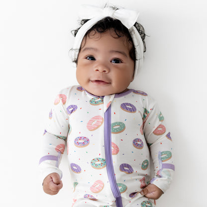 Donuts Zippered Footie
