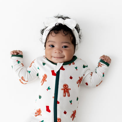 Gingerbread Men Zippered Footie