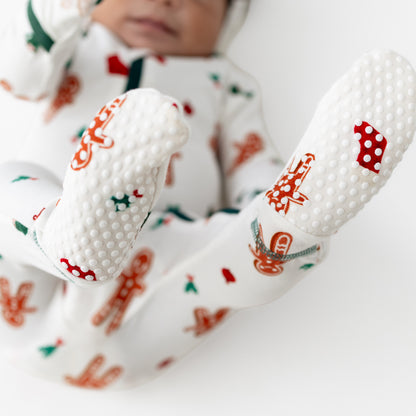 Gingerbread Men Zippered Footie