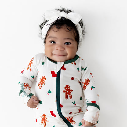 Gingerbread Men Zippered Footie