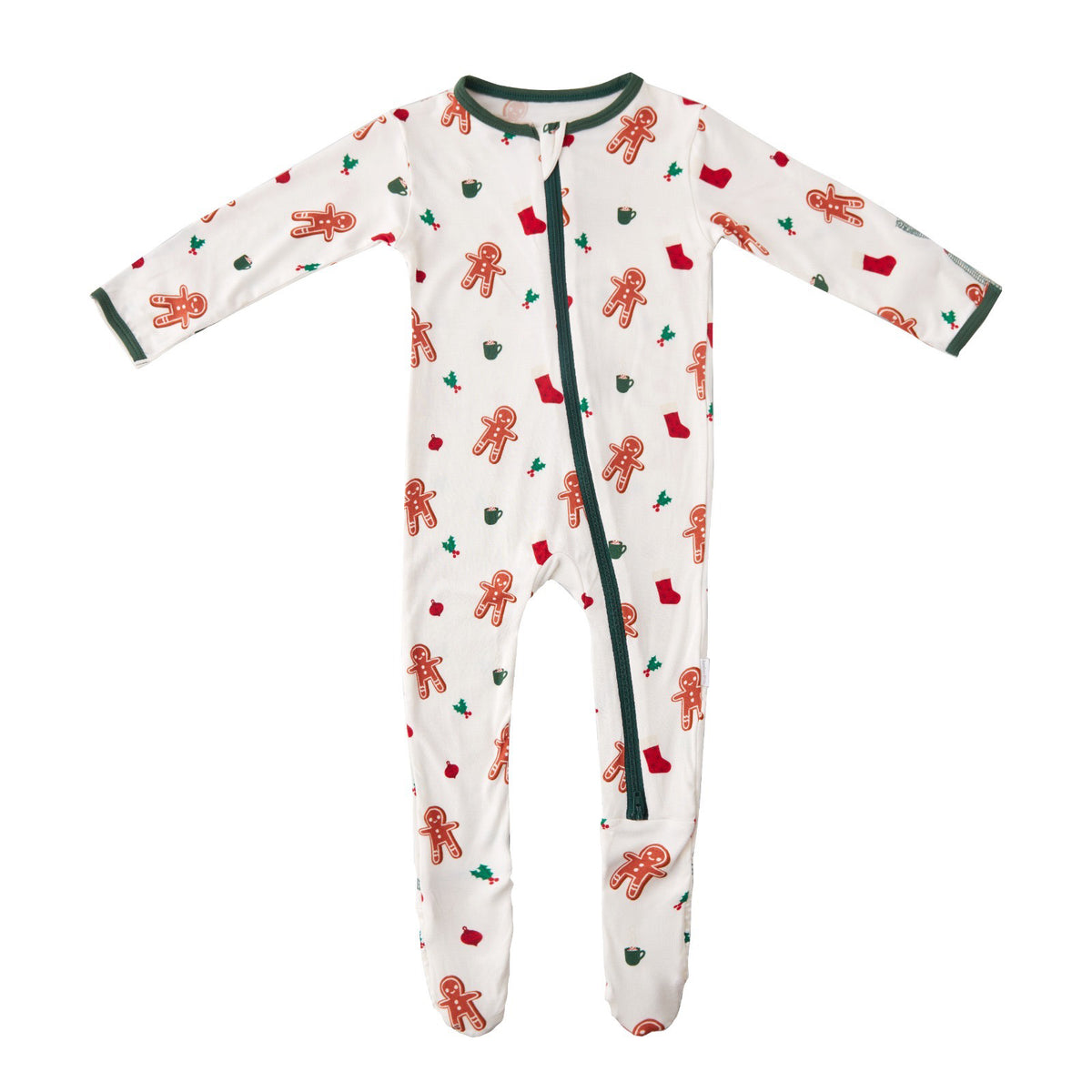 Gingerbread Men Zippered Footie