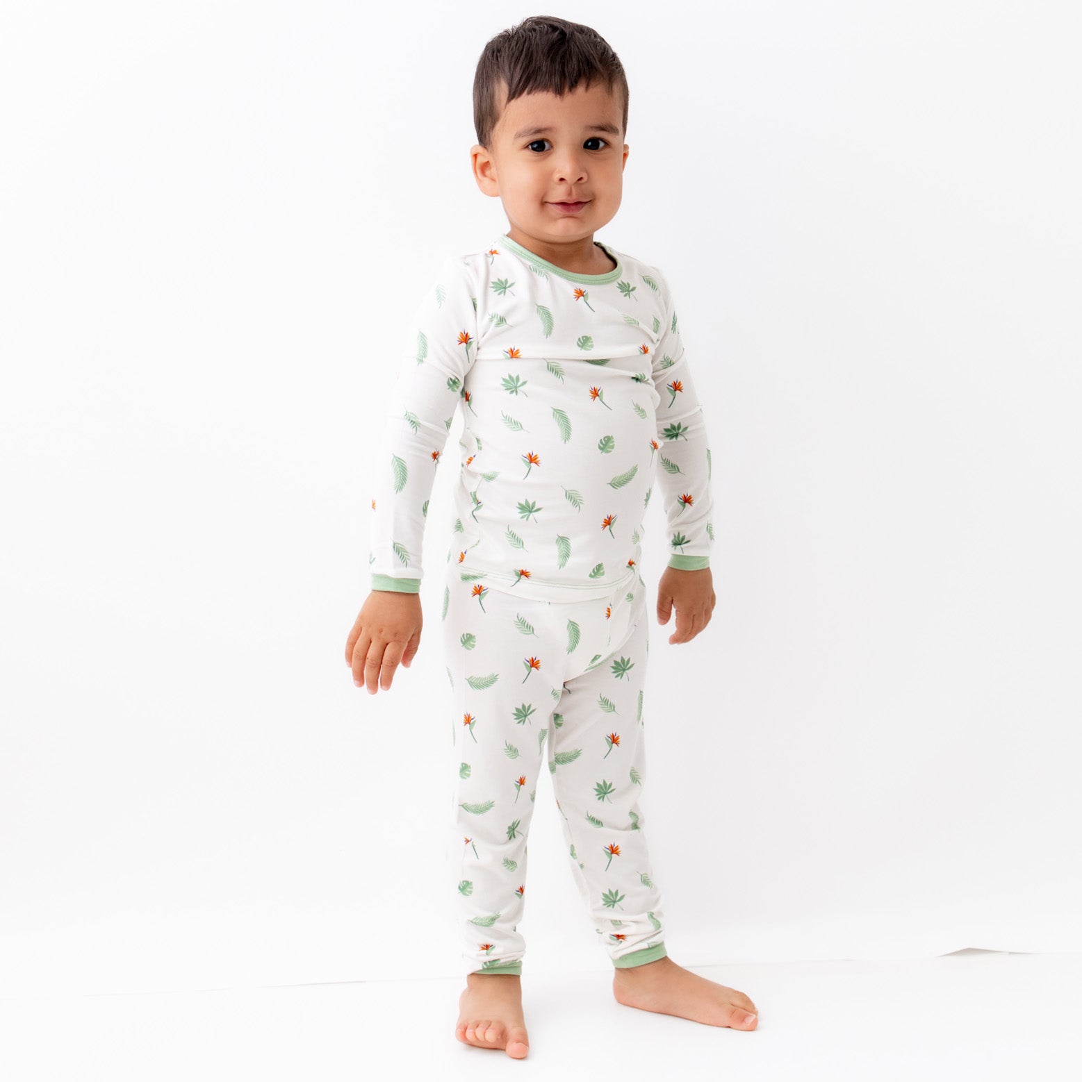Bamboo Viscose Toddler Pajama Set, Bird of Paradise – Bamboo