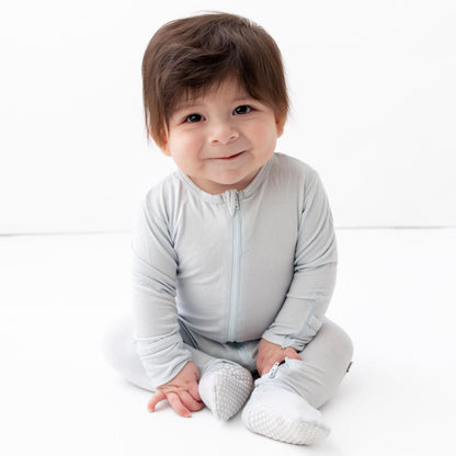 Blue Zippered Footie