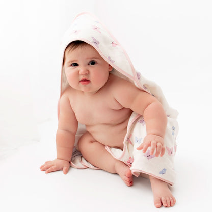 Butterfly Hooded Towel Set