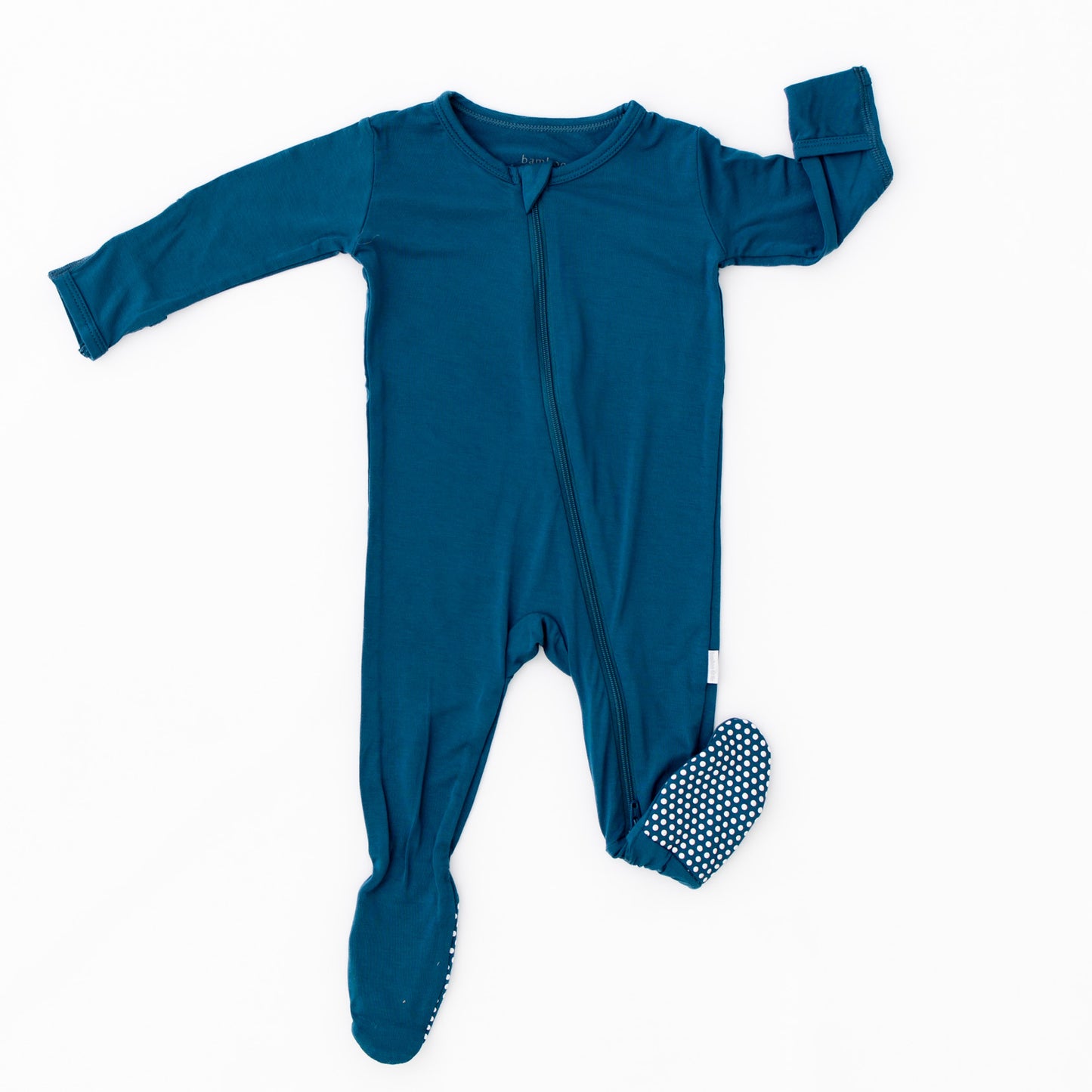 Deep Blue Zippered Footie