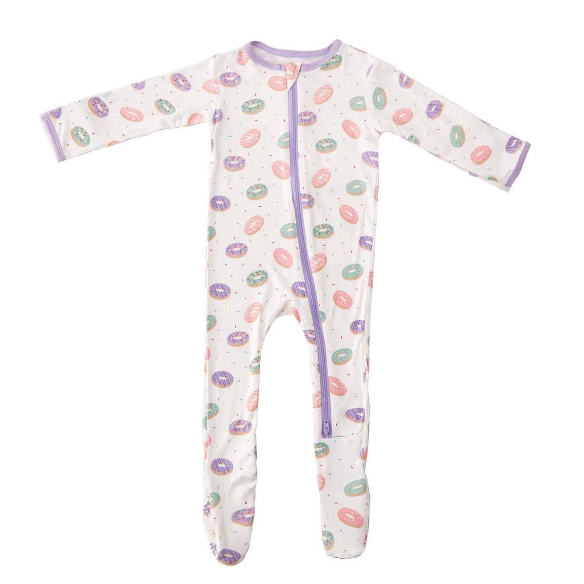 Donuts Zippered Footie