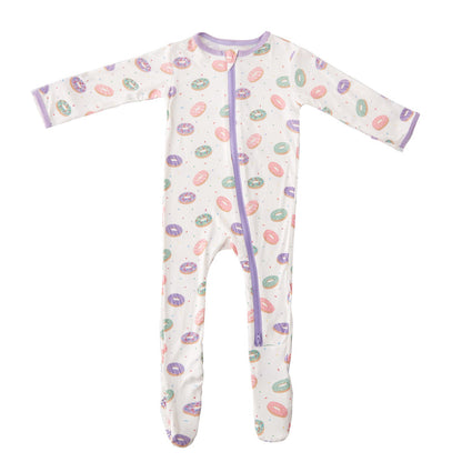 Donuts Zippered Footie