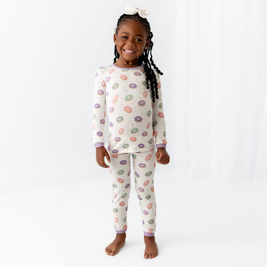 donut pajama set with donuts toddler