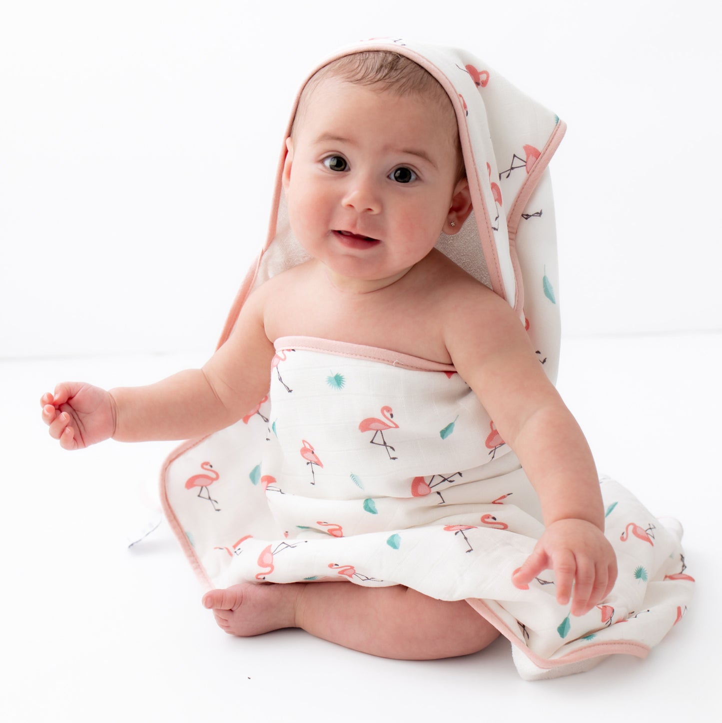Flamingo Hooded Towel Set