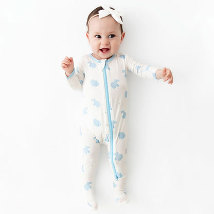 Hippo Zippered Footie