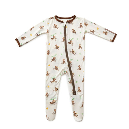 Monkey Zippered Footie