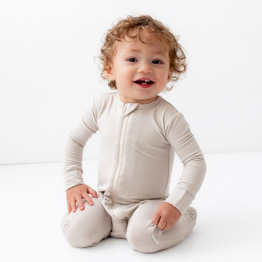 Oat Zippered Footie