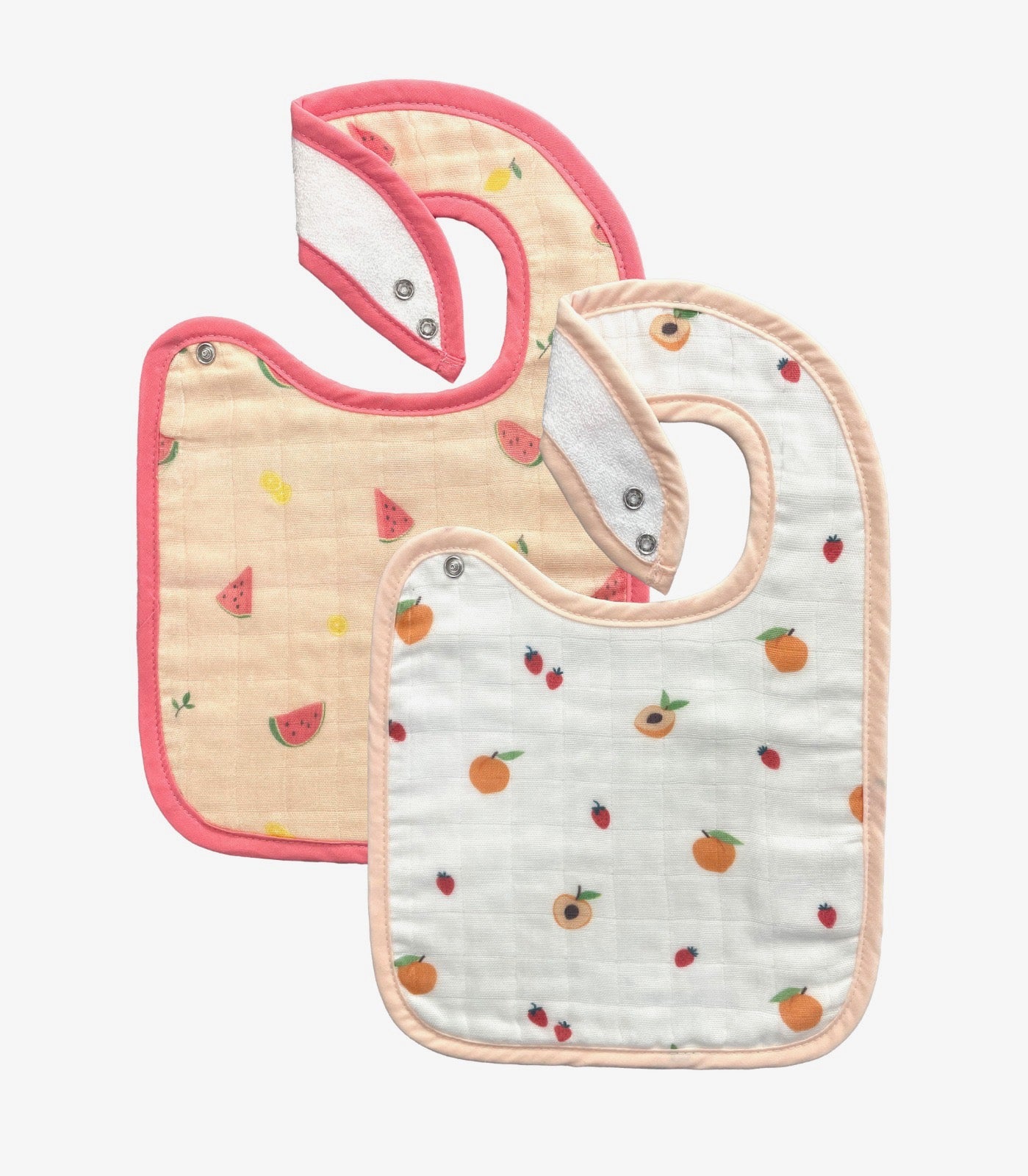 Watermelon & Peach Bib Set