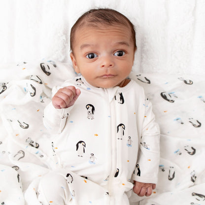 Penguin Zippered Footie