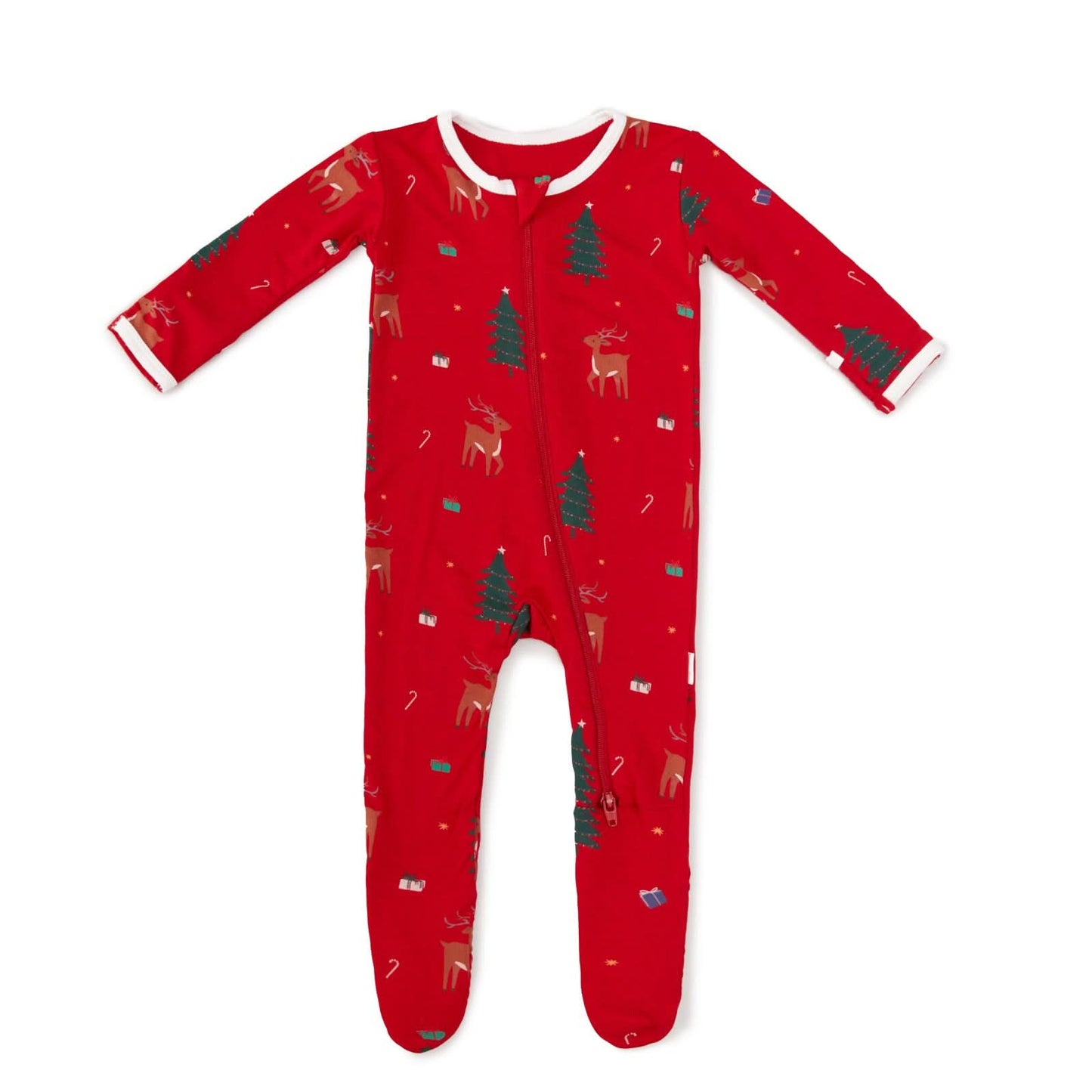 Reindeer Zippered Footie