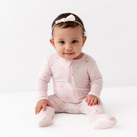 Starfish Zippered Footie