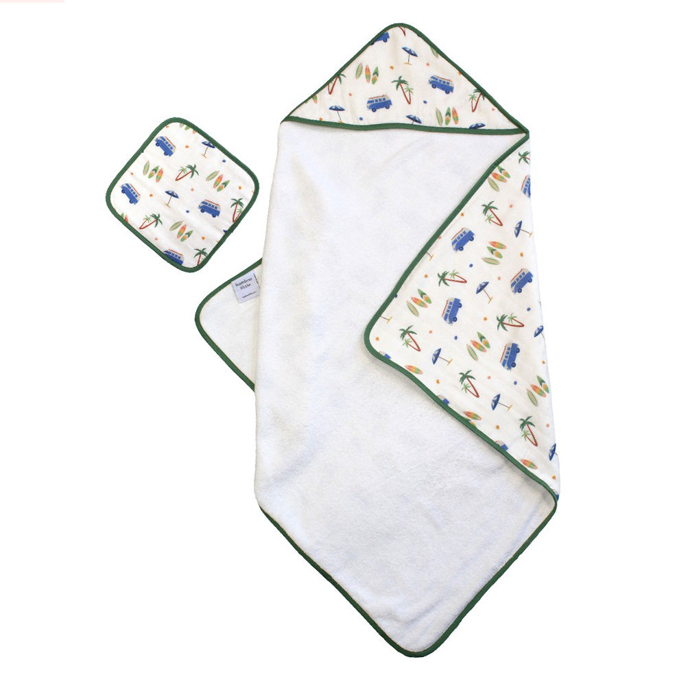 Surfboard Hooded Towel Set