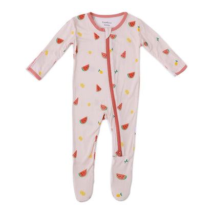 Watermelon Zippered Footie