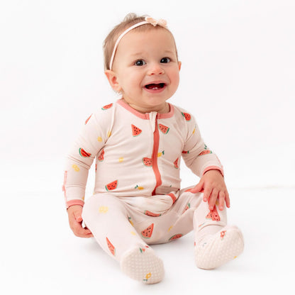 Watermelon Zippered Footie