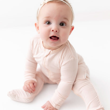 Pink Zippered Footie