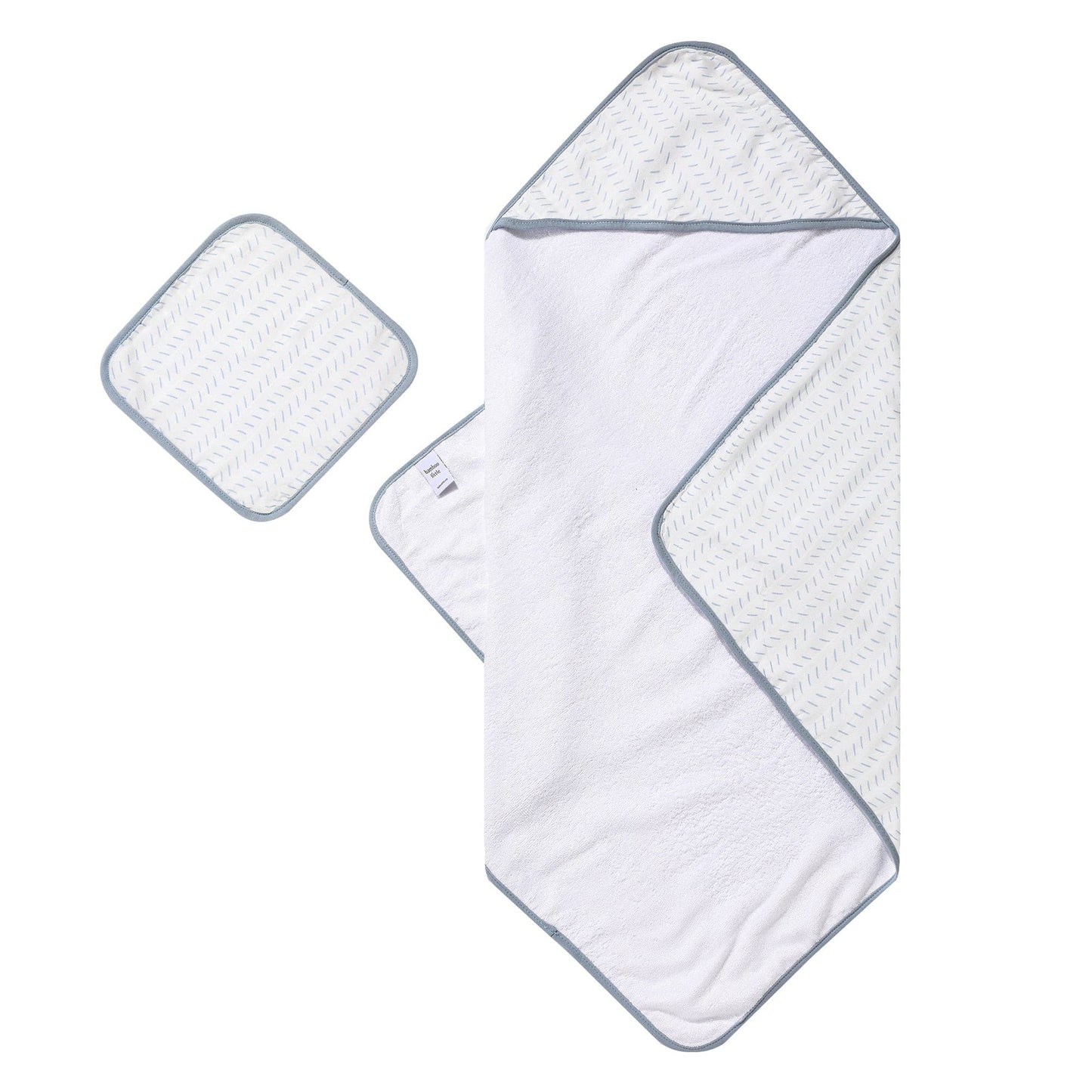 Blue Dash Hooded Towel Set