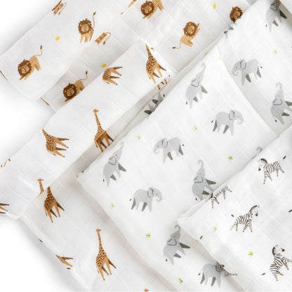 animal print swaddle