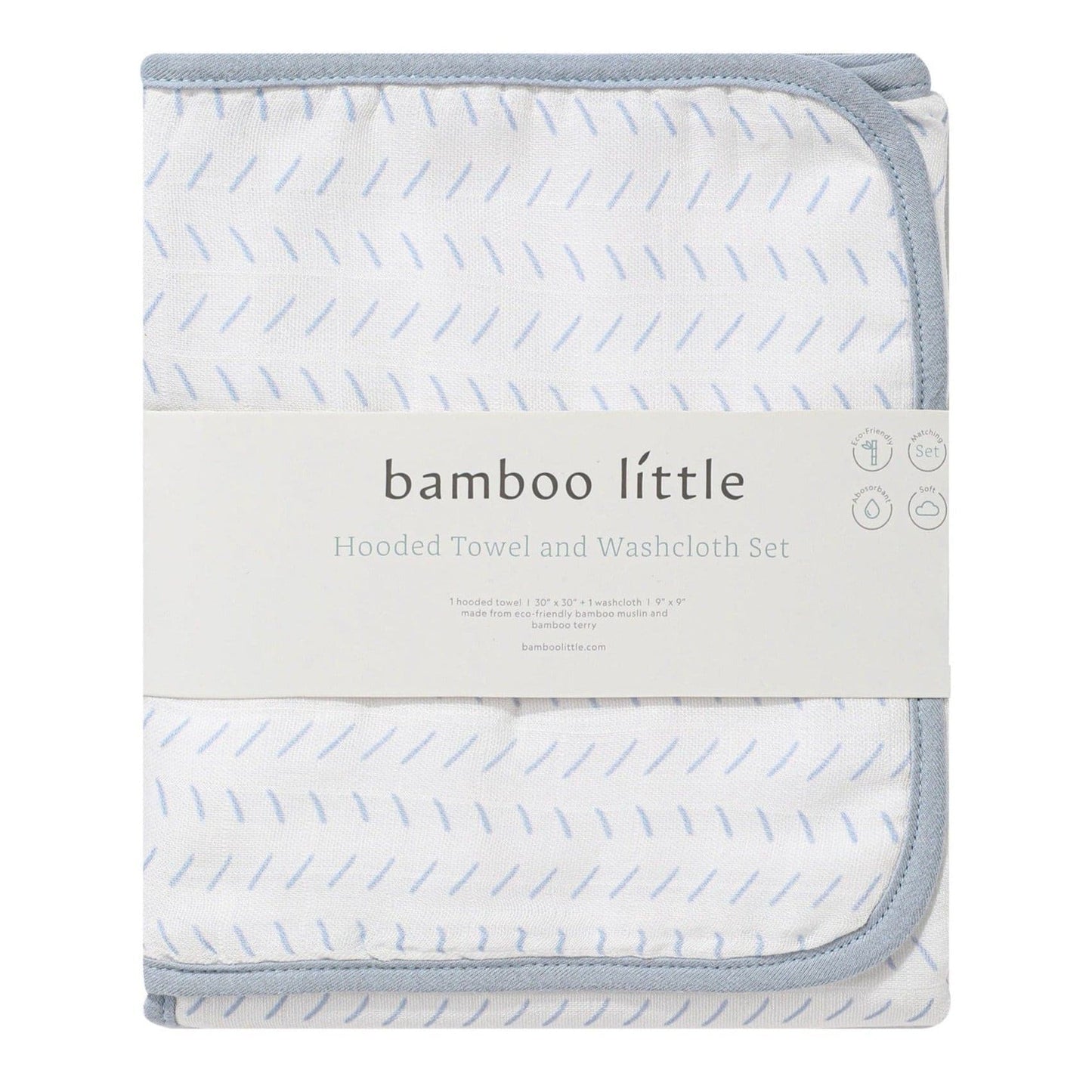 Blue Dash Hooded Towel Set