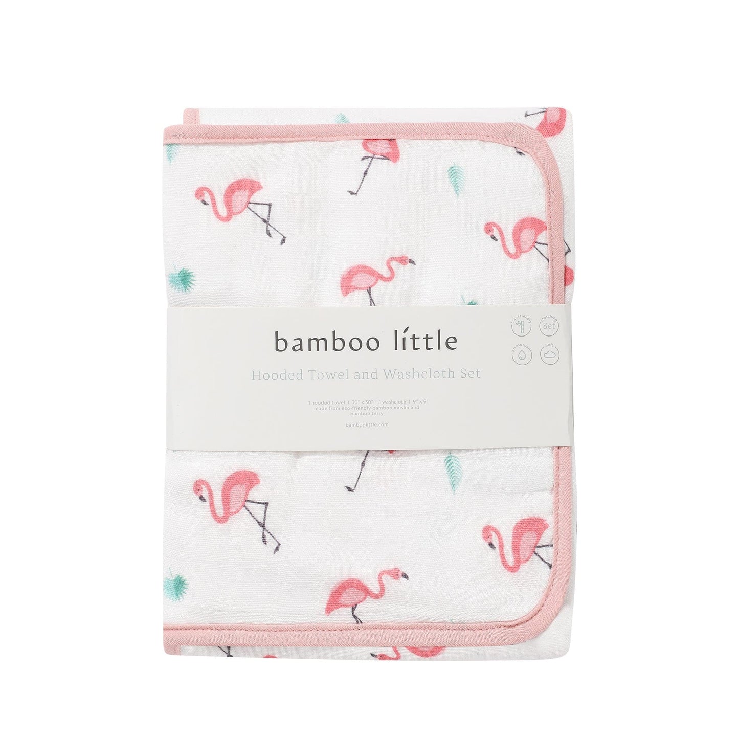 Flamingo Hooded Towel Set