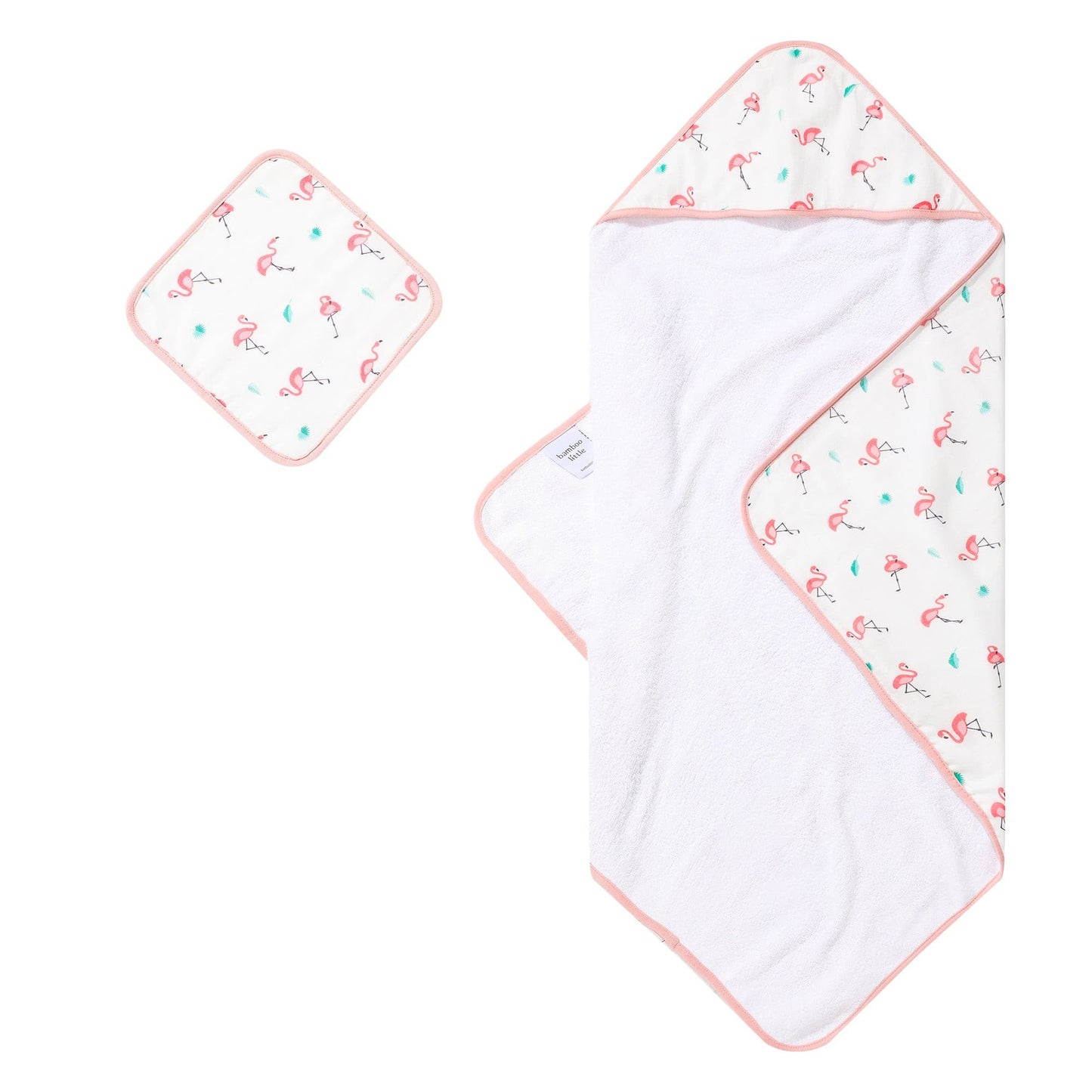 Flamingo Hooded Towel Set