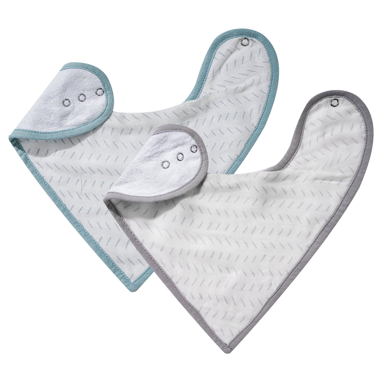 Sage & Gray Dash Bib Set