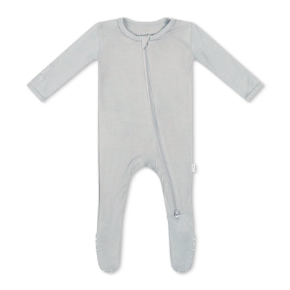 Light Gray Zippered Footie