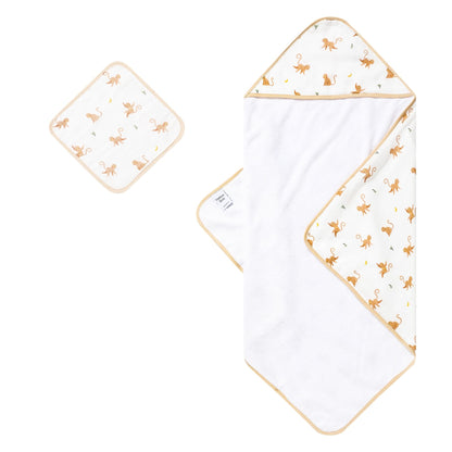 Monkey Hooded Towel Set