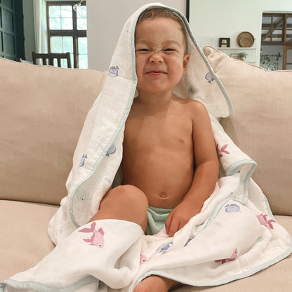 ocean print baby blanket