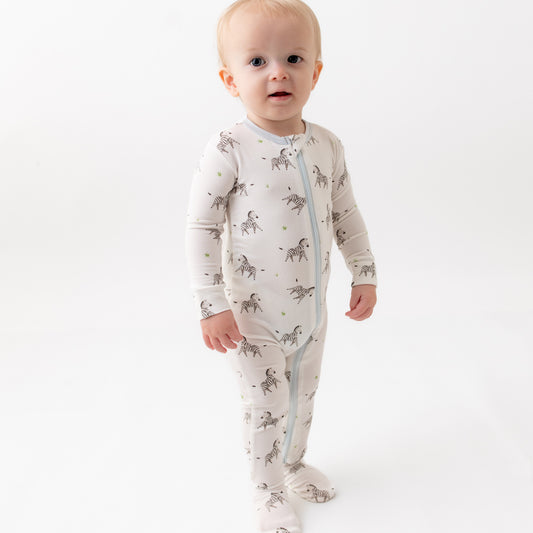 zebra baby pajamas