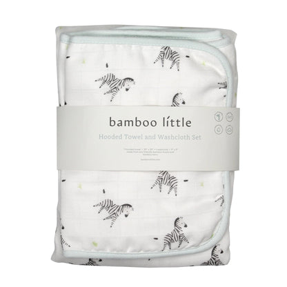 zebra baby towel set