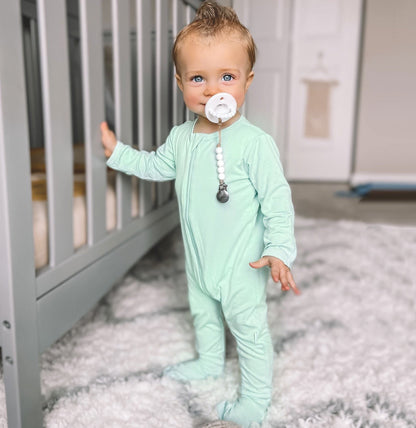green baby pajama